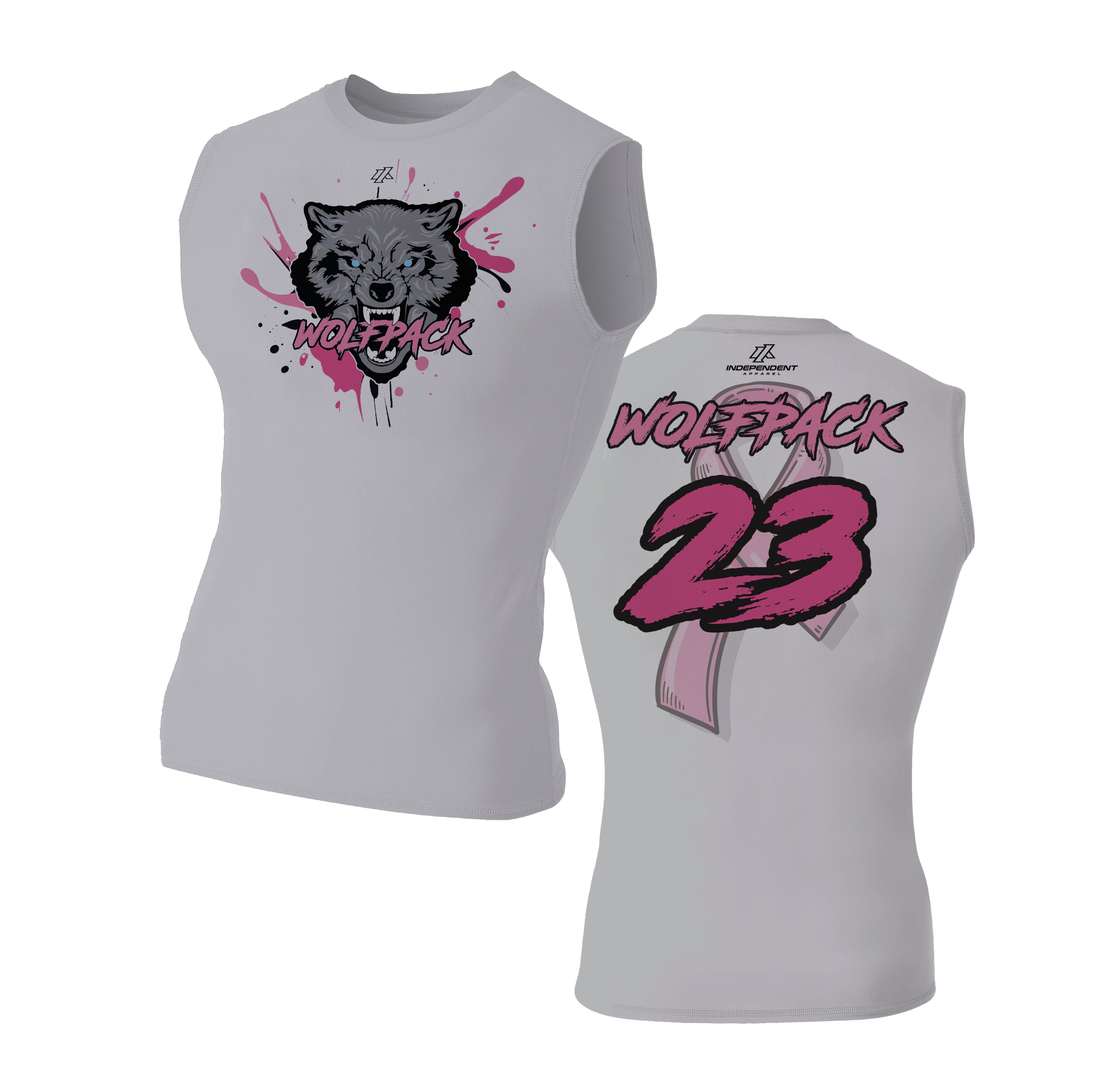 Wolfpack BCA Splatter Logo Sleeveless Compression Shirt