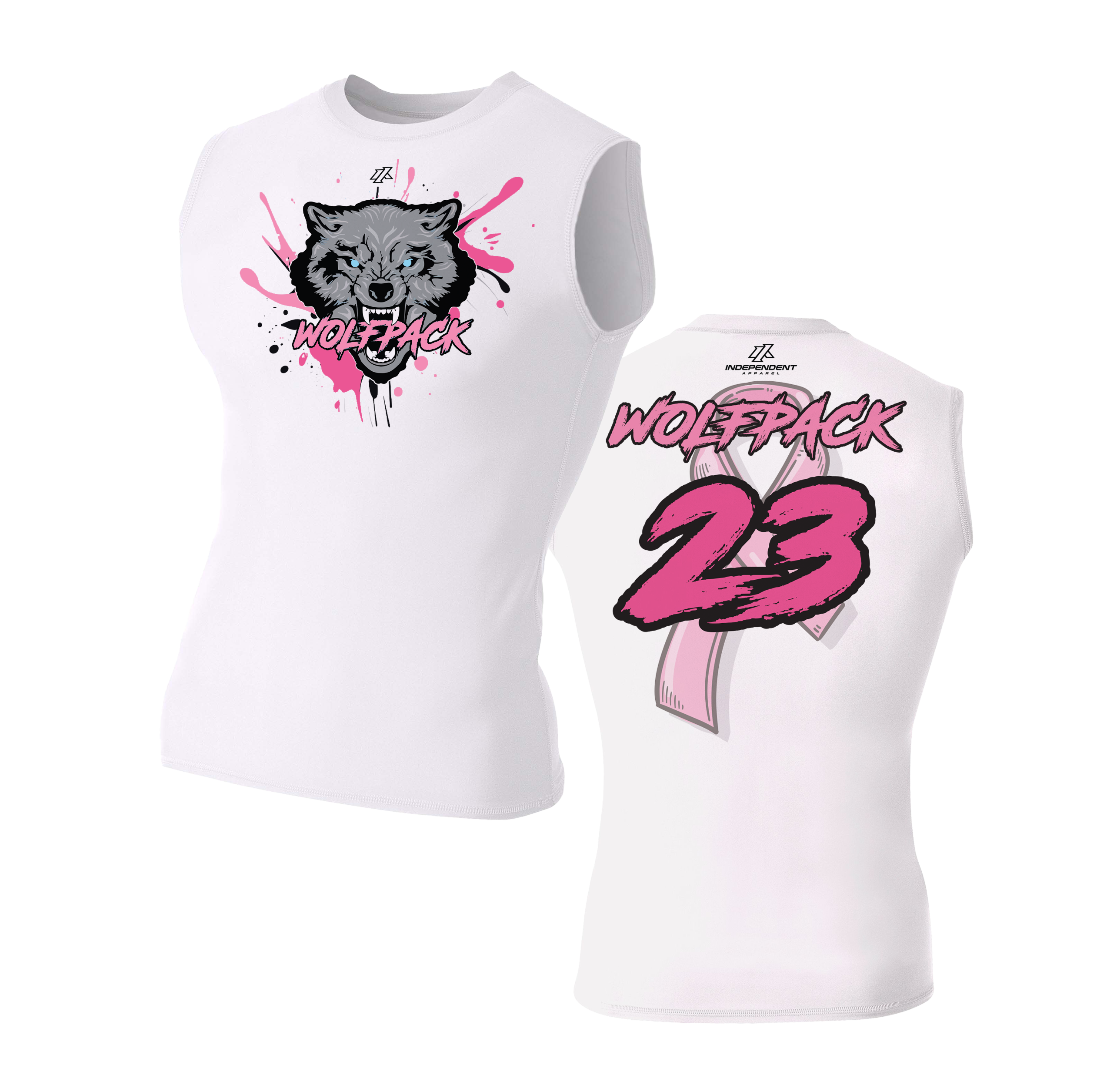Wolfpack BCA Splatter Logo Sleeveless Compression Shirt